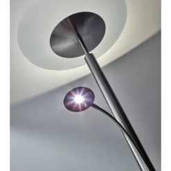 72" Stellar Combo Torchiere Steel (Includes LED Light Bulb) - Adesso 8 72" Stellar Combo Torchiere Steel (Includes LED Light Bulb) - Adesso -Safavieh Store GUEST 4da5c51a fd4e 4e80 9671 4776b25e7976