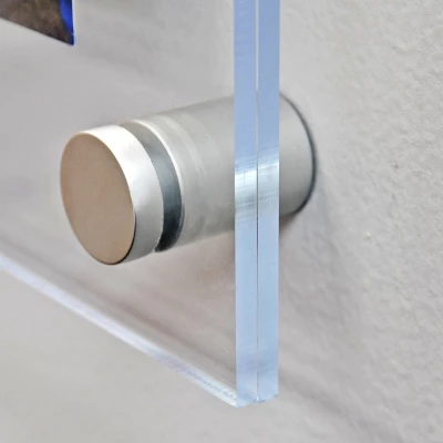 Azar Displays Floating Acrylic Wall Frame With Silver Stand Off Caps: 30" X 40" Graphic Size, Overall Frame Size: 34" X 44", 1-Pack 7 Azar Displays Floating Acrylic Wall Frame With Silver Stand Off Caps: 30" X 40" Graphic Size, Overall Frame Size: 34" X 44", 1-Pack - Image 5