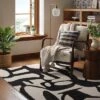 Abstract Inkblot Rug Black/White - Threshold™ -Safavieh Store GUEST 4ebd94c0 588c 4d37 a38f 2a8f134bc60b