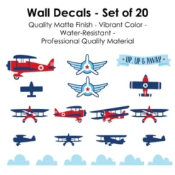 Big Dot Of Happiness Taking Flight - Airplane - Peel And Stick Nursery And Kids Room Vinyl Wall Art Stickers - Wall Decals - Set Of 20 -Safavieh Store GUEST 512c9618 5275 486d bf28 9de1df2580e2