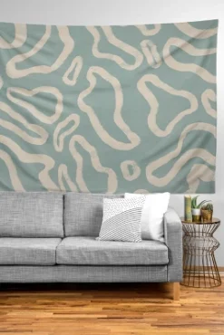 Lola Terracota Organical Shapes 443 50" X 60" Tapestry - Society6