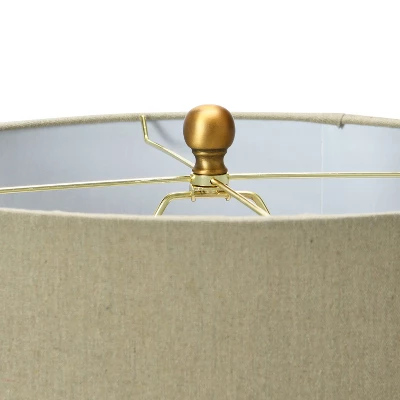 Textured Striped Ceramic Table Lamp With Linen Shade (Includes LED Light Bulb) Black/White/Gray - Storied Home 6 Textured Striped Ceramic Table Lamp With Linen Shade (Includes LED Light Bulb) Black/White/Gray - Storied Home - Image 4