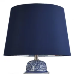 Blue Ivy Swirl Table Lamp With Blue Hardback Fabric Shade - StyleCraft -Safavieh Store GUEST 5406bc21 270a 4111 b97b ed80fc3463c9