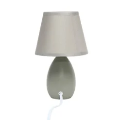 9.45" 2pk Petite Ceramic Oblong Bedside Table Desk Lamps With Matching Tapered Drum Shade Gray - Creekwood Home 13 9.45" 2pk Petite Ceramic Oblong Bedside Table Desk Lamps With Matching Tapered Drum Shade Gray - Creekwood Home -Safavieh Store GUEST 54119852 6248 4946 bda4 d13ce4ca02a6
