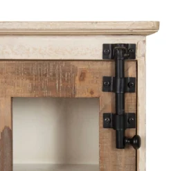 Hutchins Decorative Farmhouse Wood Wall Cabinet Rustic And White - Kate & Laurel All Things Decor -Safavieh Store GUEST 5419192c d641 4c9b 83ef add13c1e689b