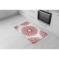 World Rug Gallery Modern Floral Circles Anti Fatigue Standing Mat -Safavieh Store GUEST 5541355d fb89 413d a3e2 8bd03f2ee4f9