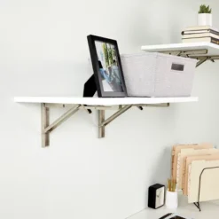 Built Industrial 2 Pack Folding L Wall Shelf Bracket, 10 Inch Collapsible Hardware With Locking Hinge For Garage Shelves, Holds 120lbs -Safavieh Store GUEST 555ad0b8 e83d 42c4 af02 5dfe3c43b4ec