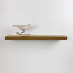 36" Decorative Floating Shelf Wall Mounted Hidden Brackets Brown - Inplace