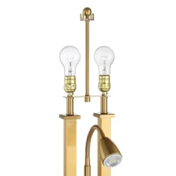 Possini Euro Design Possini Euro Deacon Brass Gooseneck Lamps With USB Port And Outlet Set Of 2 -Safavieh Store GUEST 561c0ff3 d28a 43f7 af3c d38d1fa22f72