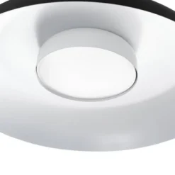 1-Light LED Integrated Matte Black Flush Mount Ceiling Light - Globe Electric