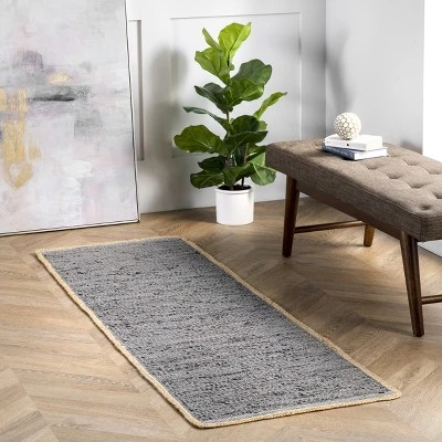 NuLOOM Sabby Hand Woven Leather Flatweave Area Rug 3 NuLOOM Sabby Hand Woven Leather Flatweave Area Rug
