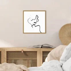 16" X 16" Muser I Woman By Isabelle Z Framed Canvas Wall Art Gold - Amanti Art -Safavieh Store GUEST 572a8775 9f70 4845 9cb7 9a160a57fb67