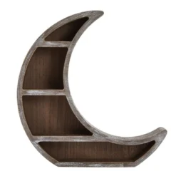 Wooden Moon Shelf, Rustic Wall Home Decor, Crystal Holder For Stones Display And Essential Oils (13 X 13 X 2 In) 11 Wooden Moon Shelf, Rustic Wall Home Decor, Crystal Holder For Stones Display And Essential Oils (13 X 13 X 2 In) -Safavieh Store GUEST 584069d1 6831 4d22 8dea 2d3159335494