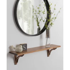 36" Corblynd Traditional Wood Wall Shelf Rustic Brown - Kate & Laurel All Things Decor -Safavieh Store GUEST 5916a0ea c577 4fa6 876d 25dbe740f8b1