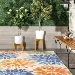 NuLOOM Rosana Floral Machine Washable Indoor/Outdoor Area Rug -Safavieh Store GUEST 5bd10033 e69f 4a5d ba45 49d9b1a65538