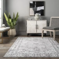 NuLOOM Ren Vintage Floral Machine Washable Area Rug -Safavieh Store GUEST 5c00d40f e37a 45c1 aab2 c0007b19de1d