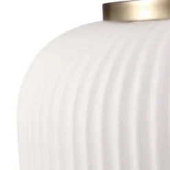 Novogratz X Globe Lily 1-Light Matte Brass Pendant Lighting With Frosted Ribbed Glass Shade - Globe Electric -Safavieh Store GUEST 5d762016 e408 4587 9538 72c4b804dbbc