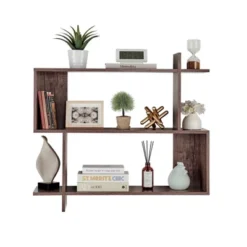 35.4" X 32" Manasa Floating Geometric Kilter 2 Tier Wall Shelf - Danya B. -Safavieh Store GUEST 5e3a2e0c d698 41d0 9d8e 1f99e990331b