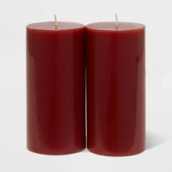 2pk Pillars Warm Cider & Cinnamon Red - Threshold™ -Safavieh Store GUEST 5fecdd6e 5da9 48e9 866c c72973a56b09