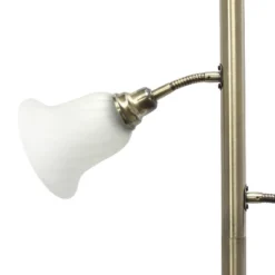 Torchiere Floor Lamp With 2 Reading Lights And Scalloped Glass Shades Antique Brass - Lalia Home -Safavieh Store GUEST 60aab339 d1b1 44e0 a5b9 436a401ec80a