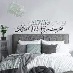 ALWAYS KISS ME GOODNIGHT Peel And Stick Wall Decal Black - ROOMMATES -Safavieh Store GUEST 61b011fd c68b 4975 b20d c0c39c31391a