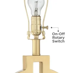 360 Lighting Modern Table Lamps 28 1/2" Tall Set Of 2 With USB Charging Port Brushed Gold Open Ring White Shade For Bedroom Living Room House Bedside -Safavieh Store GUEST 63ae832f 72a7 4aa1 8e09 1524ca85b580