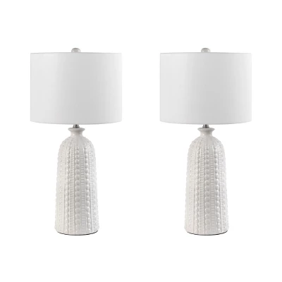 NuLOOM Flint Ceramic 30" Table Lamp Lighting - Cream 30" H X 15" W X 15"D 8 NuLOOM Flint Ceramic 30" Table Lamp Lighting - Cream 30" H X 15" W X 15"D - Image 6