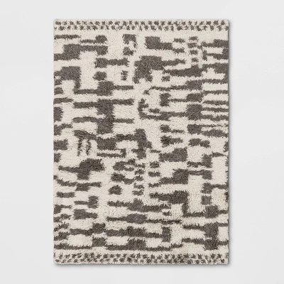 Jutland Geo Moroccan Hand Tufted Shag Area Rug Gray - Project 62™ 6 Jutland Geo Moroccan Hand Tufted Shag Area Rug Gray - Project 62™ - Image 4