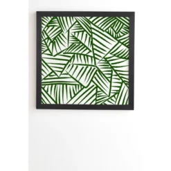 Nadiamlopez Linear 5 Framed Wall Canvas Black/Green - Deny Designs -Safavieh Store GUEST 64f46e71 ac4c 465b b18b 5d4cfa6d627d