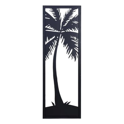 Lone Palm II Laser Cut Metal Wall Art Black - StyleCraft 4 Lone Palm II Laser Cut Metal Wall Art Black - StyleCraft - Image 2