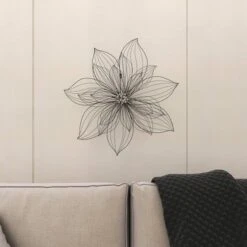 Modern Metal Floral 3D Wire Wall Decor With Crystal Embellishments Black - Olivia & May -Safavieh Store GUEST 67ef5862 e3bd 4633 93db fa119a3781bb