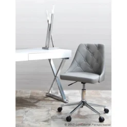 26" Icicle Desk Lamp Brushed Nickel - LumiSource -Safavieh Store GUEST 688838ce 7b08 4bb4 b07c bff0fae346d8