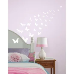 Butterflies And Dragonflies Glow In The Dark Wall Decal White - RoomMates -Safavieh Store GUEST 69e2bc0f 5e9e 48d2 a7d1 1d20797853fa