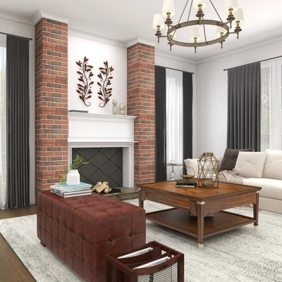 Metal Leaf Wall Decor Set Of 2 Brown - Olivia & May 6 Metal Leaf Wall Decor Set Of 2 Brown - Olivia & May - Image 4