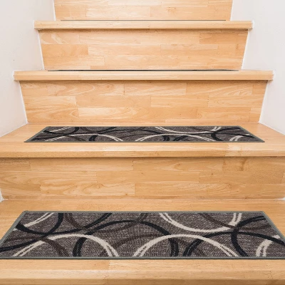 World Rug Gallery Moden Wavy Circles Non-Slip Stair Treads 7 World Rug Gallery Moden Wavy Circles Non-Slip Stair Treads - Image 5