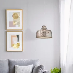 11" Bela Silver Metal Bowl Shaped Pendant Ceiling Light - River Of Goods -Safavieh Store GUEST 6cbaf0f9 2a4c 44ee a8e1 b862d4260eae