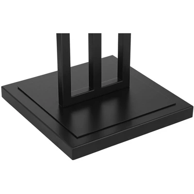 Franklin Iron Works Industrial Floor Lamp 64" Tall Matte Black 3-Light Rectangular Linen White Glass Shades For Living Room House 7 Franklin Iron Works Industrial Floor Lamp 64" Tall Matte Black 3-Light Rectangular Linen White Glass Shades For Living Room House - Image 5