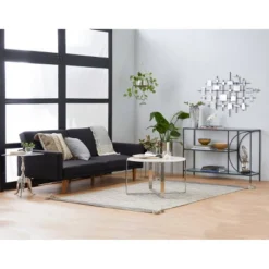 Glam Metal Abstract Wall Decor With Square Mirrored Accents Black - Olivia & May -Safavieh Store GUEST 720f9ca6 4a79 4ac8 a1a2 01d46356fc2a