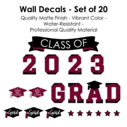 Big Dot Of Happiness Maroon Class Of 2023 Graduation Party Wall Decals Set Of 20 -Safavieh Store GUEST 74cc3c22 3eca 4d93 bc66 4d92a8ba90a4