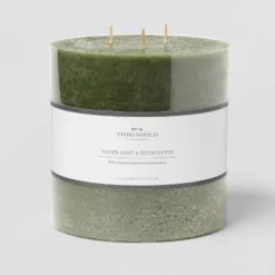 Pillar Candle Water Mint & Eucalyptus Green - Threshold™ -Safavieh Store GUEST 758ed7d4 2bd7 4340 8e85 d3cb5afa8c79