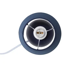 8.66" Petite Ceramic Orb Base Bedside Table Desk Lamp With Matching Tapered Drum Fabric Shade Blue - Creekwood Home -Safavieh Store GUEST 76714073 5f49 4d42 a88f 0e2ae0c6ee8f