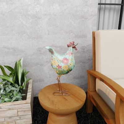 17" X 10" Eclectic Metal Birds Garden Sculpture - Olivia & May 15 17" X 10" Eclectic Metal Birds Garden Sculpture - Olivia & May - Image 13