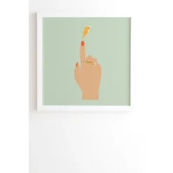 Rhianna Marie Chan Girl Magic Framed Wall Canvas White/Green - Deny Designs -Safavieh Store GUEST 77b8100c ee13 47ba aad0 833ef492a0c3