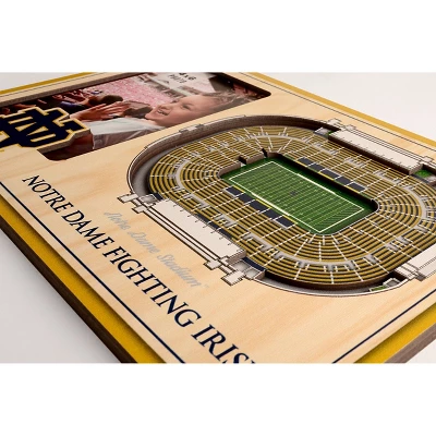 4" X 6" NCAA Notre Dame Fighting Irish 3D StadiumViews Picture Frame 4 4" X 6" NCAA Notre Dame Fighting Irish 3D StadiumViews Picture Frame - Image 2