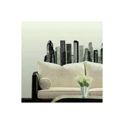 Cityscape Peel And Stick Giant Wall Decal Black - RoomMates -Safavieh Store GUEST 7961fdd7 95f6 42ff 98a4 738d57c4e808