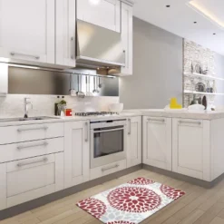 World Rug Gallery Modern Floral Circles Anti Fatigue Standing Mat -Safavieh Store GUEST 7962e0a9 3208 47be 8922 1a9347651b46