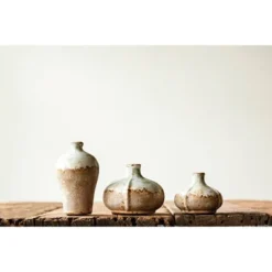 3pc Glazed Terra Cotta Vase Set Gray - Storied Home -Safavieh Store GUEST 7a282ec6 57fb 4e66 8ca4 b03287519fbb