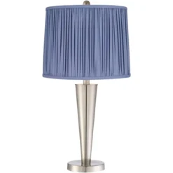 360 Lighting Geoff Modern Table Lamps Set Of 2 26" High Brushed Nickel With USB Charging Port Blue Shirred Shade For Bedroom Living Room House Desk 7 360 Lighting Geoff Modern Table Lamps Set Of 2 26" High Brushed Nickel With USB Charging Port Blue Shirred Shade For Bedroom Living Room House Desk -Safavieh Store GUEST 7a660058 4126 466f 988a 4cd7cd8064e9