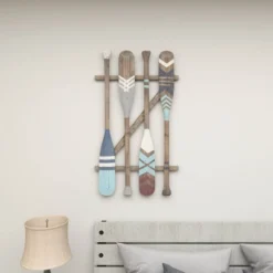 Coastal Wood Paddle Wall Decor With Arrow And Stripe Patterns - Olivia & May -Safavieh Store GUEST 7c8d15ef 6ad7 4309 89ba 3766a26d6e84