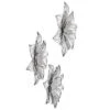 Set Of 3 Collection Of Floral Blooms Metal Wall Sculpture With Open Wire Petals White/Brown/Black - StyleCrfat -Safavieh Store GUEST 7ce6620c 3947 472d a493 922ba154c5e0